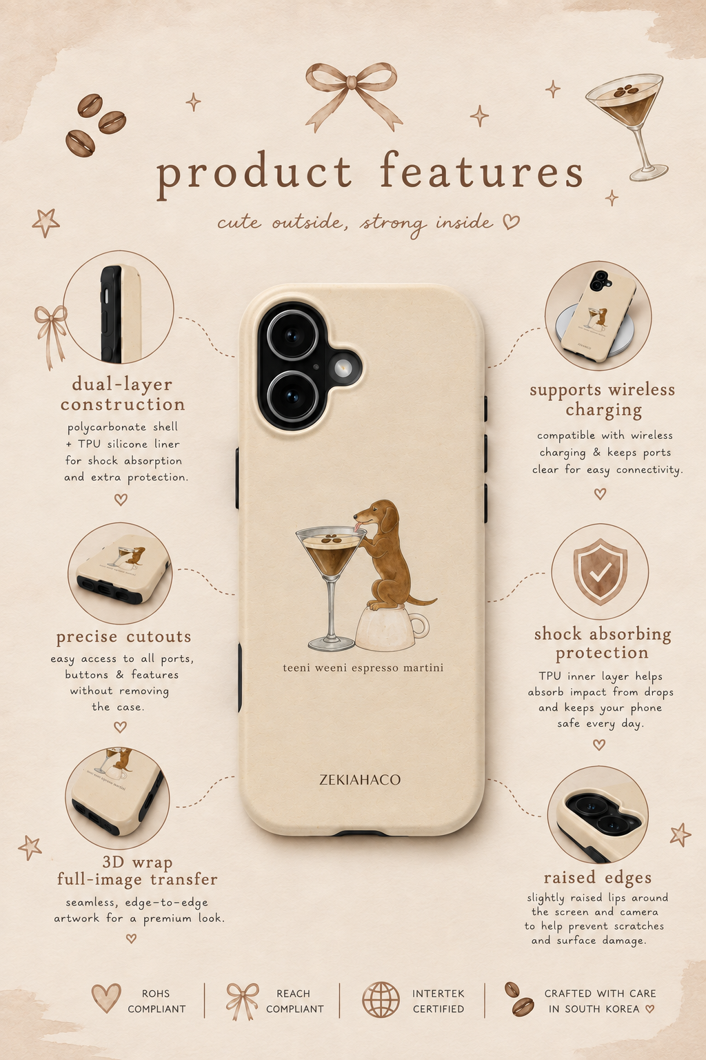 Dachshund Espresso Martini Case