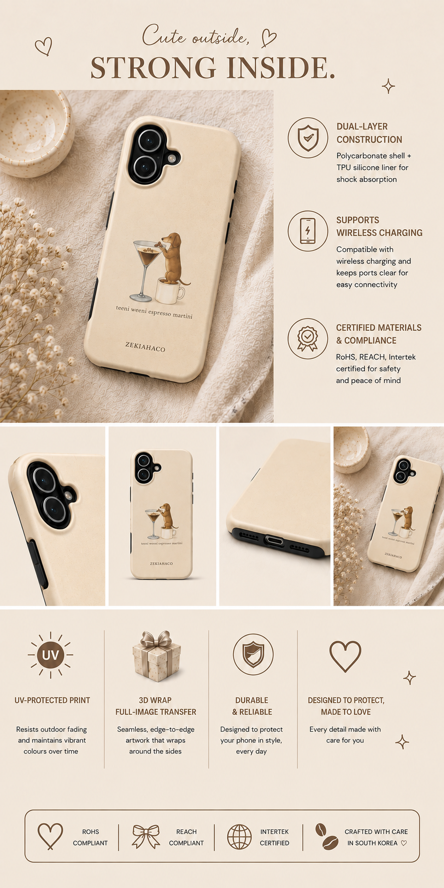 Dachshund Espresso Martini Case