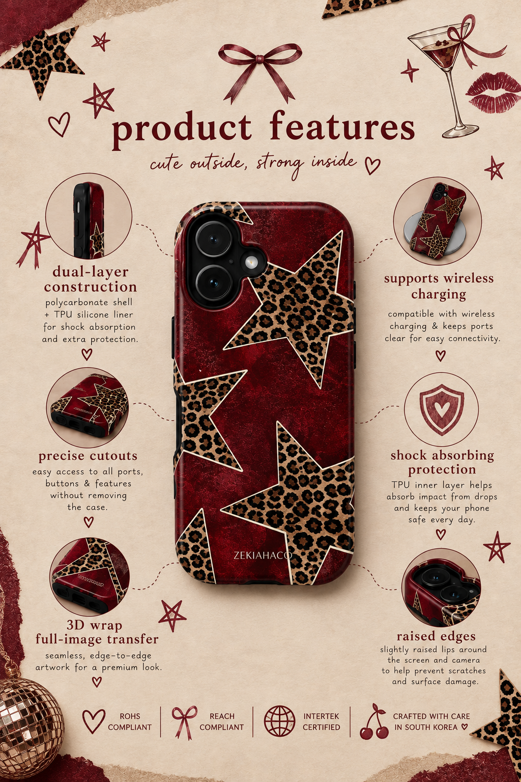 Leopard Star Pattern Case